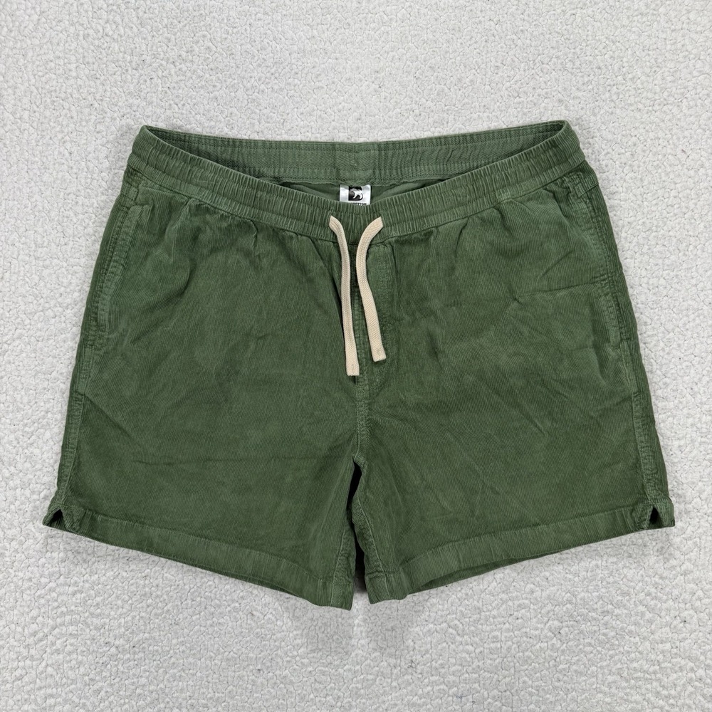 Bearbottom Corduroy Shorts Men's XL 5.5 Olive Minimalist Casual Coastal Summer
